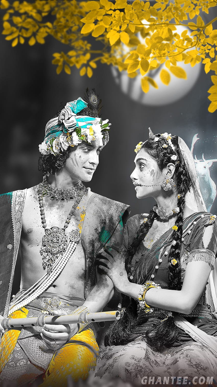 Radha Krishna Serial , White Background HD phone wallpaper | Pxfuel