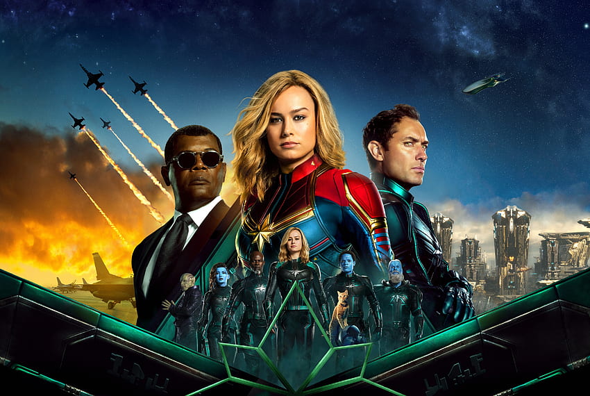 Capitán Marvel, cartel de la película, 2019 fondo de pantalla