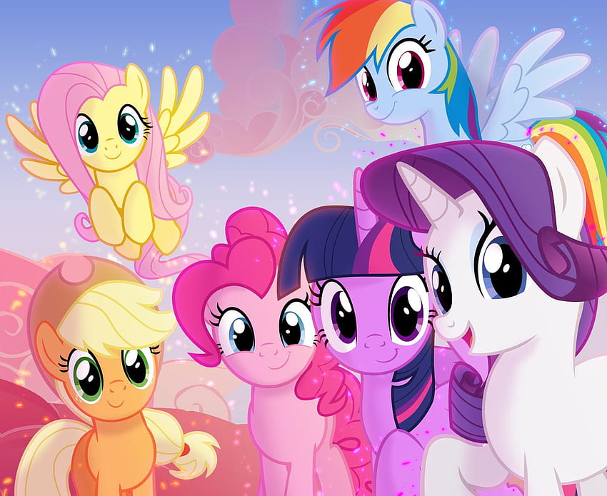 alicorn, applejack, artist:bharb, artist:light262, earth pony, female, flutters. My little pony twilight, My little pony movie, My little pony, Mane Six HD wallpaper