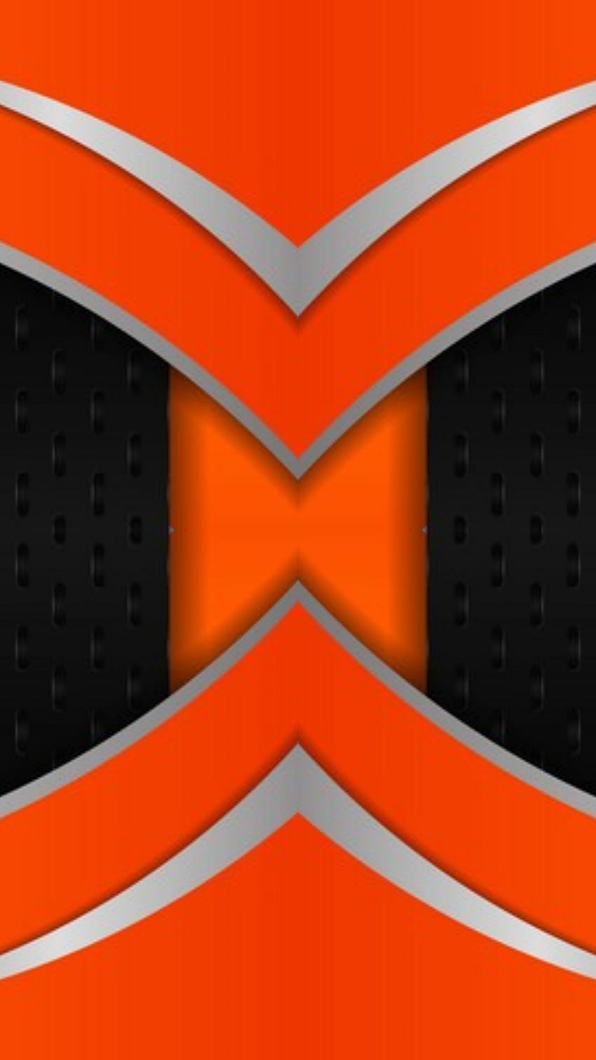 material design neon, orange, tech, 3d, modern, shapes, texture, geometric, pattern, gamer, abstract HD phone wallpaper