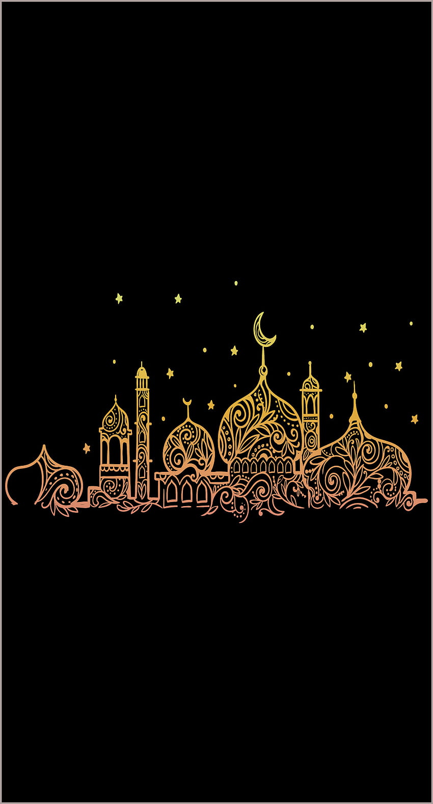 Masjid, emas, idul fitri, tengah malam, festival, acara wallpaper ponsel HD
