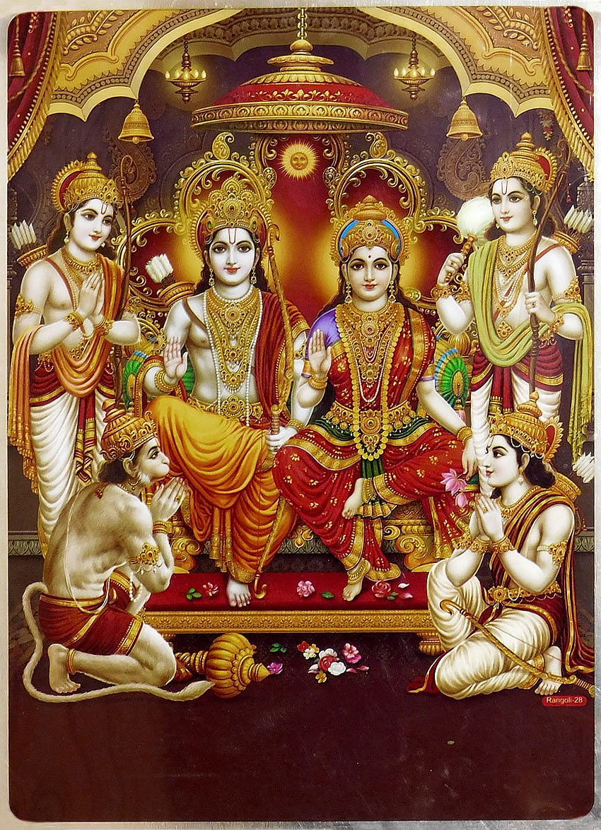 Ram Darbar Poster. Lord rama , Lord hanuman , Shree ram HD phone ...
