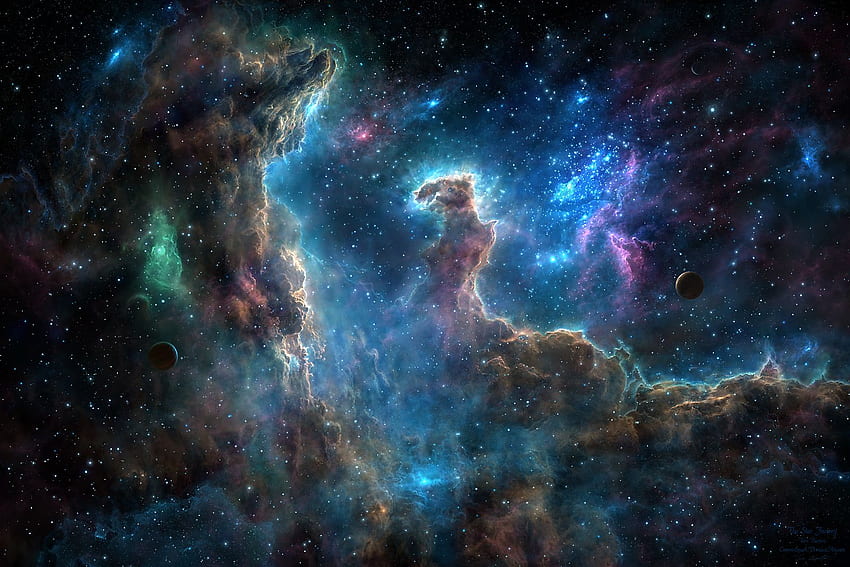 Nebulosa espacial y , universo épico fondo de pantalla