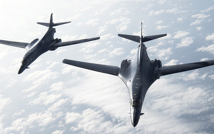 Rockwell B-1 Lancer, เครื่องบินทิ้งระเบิดทางยุทธศาสตร์, กองทัพอากาศสหรัฐ, B-1B, นาโต้, เครื่องบินทิ้งระเบิดอเมริกัน, เครื่องบินทหาร, เครื่องบินทิ้งระเบิดในท้องฟ้า, USAF วอลล์เปเปอร์ HD
