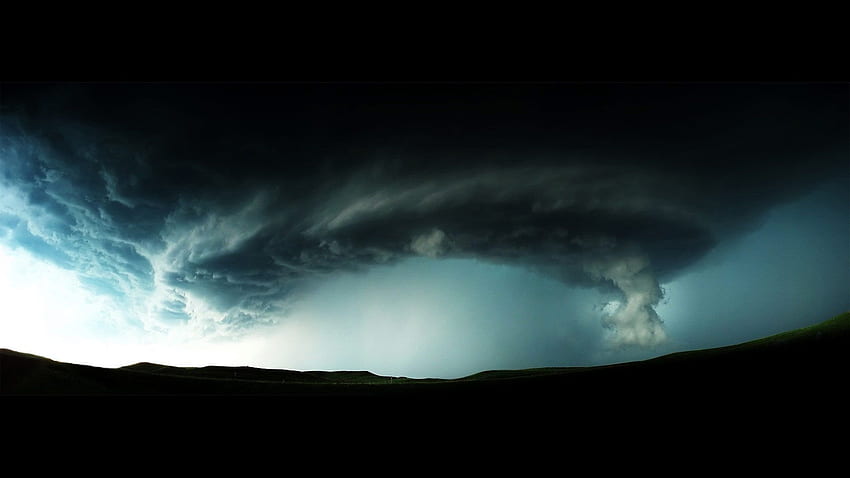 Tornado, black clouds, danger weather Full HD wallpaper