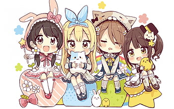 Cute Chibi Anime Girl Wallpapers  Top Free Cute Chibi Anime Girl  Backgrounds  WallpaperAccess