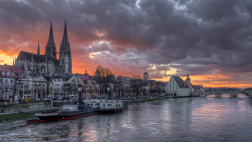 Regensburg, Jerman, Bayern dalam resolusi Wallpaper HD