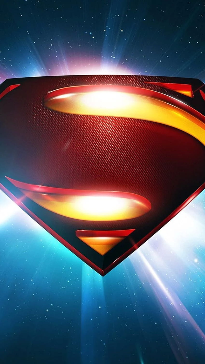 Logotipo del espacio de Superman Hombre de acero iPhone 6 . Rojo fondo de pantalla del teléfono