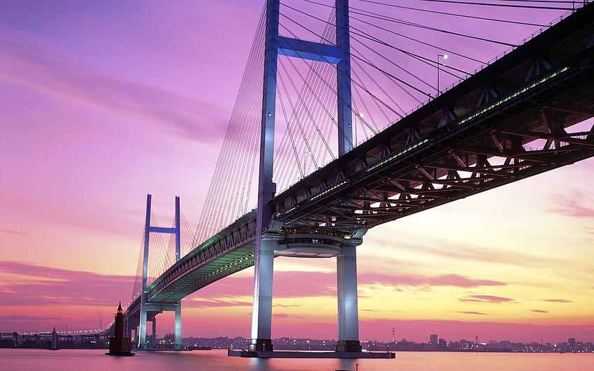 Jembatan Teluk Yokohama Jepang, Kota Yokohama Wallpaper HD