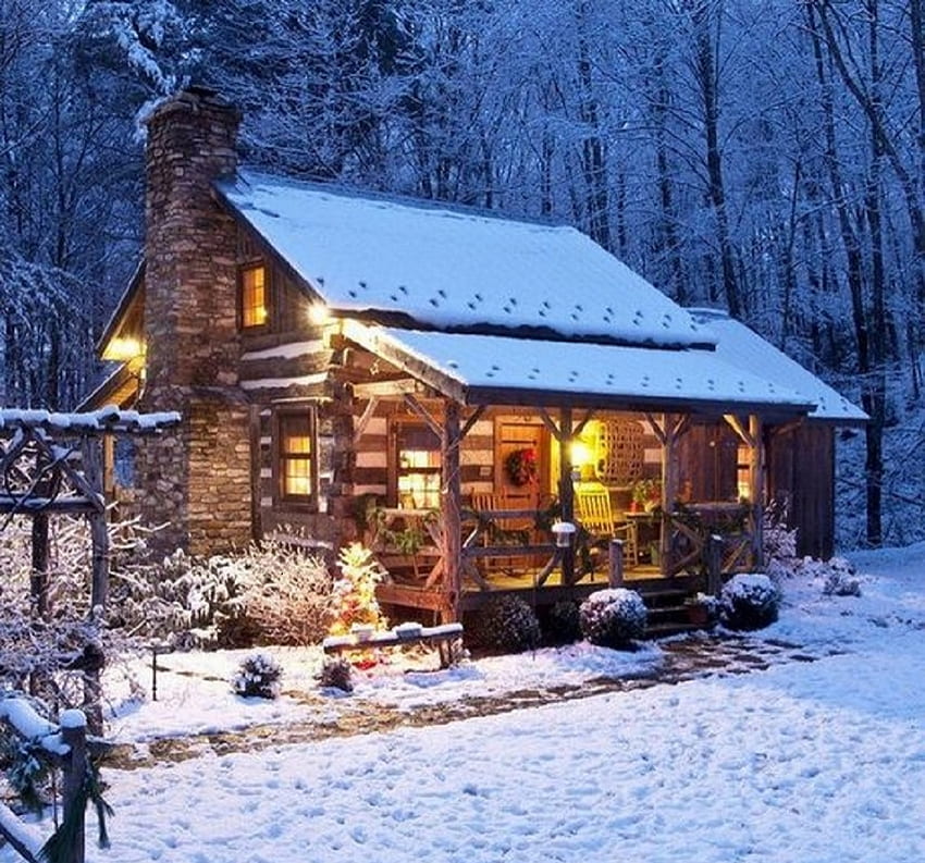 Holidays cabin, architecture, houses, Holidays, cabin HD wallpaper