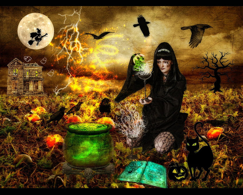 Bestes gruseliges Grusel-Halloween für – EntertainmentMesh, Vintage-Halloween-Computer HD-Hintergrundbild