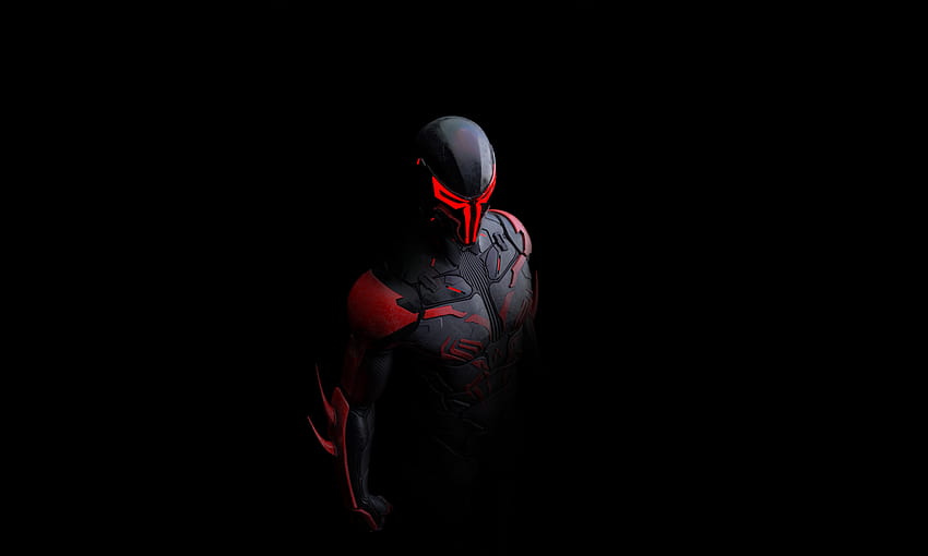 Spider-man 2099, arte minimalista y oscuro fondo de pantalla