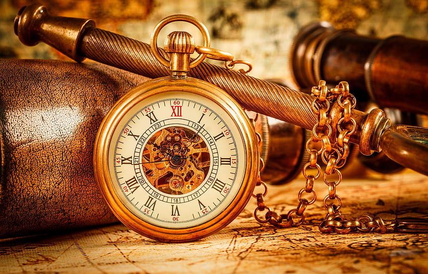 Orologio d'epoca, orologio antico Sfondo HD