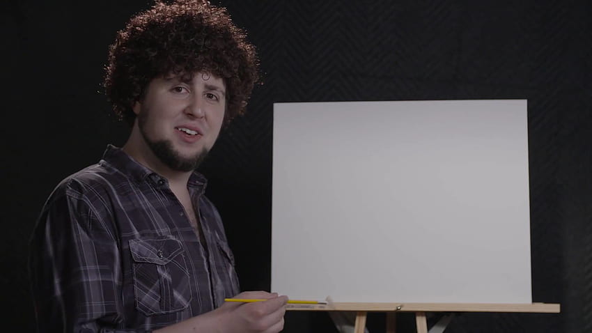 ContentPsBattle: JonTron dressed up as Bob Ross with an empty canvass ... HD wallpaper