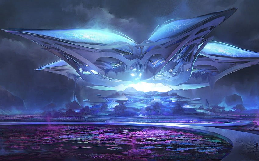 Fantasy World, Sci Fi, Spaceship, Futuristic, Futuristic Planet HD  wallpaper | Pxfuel