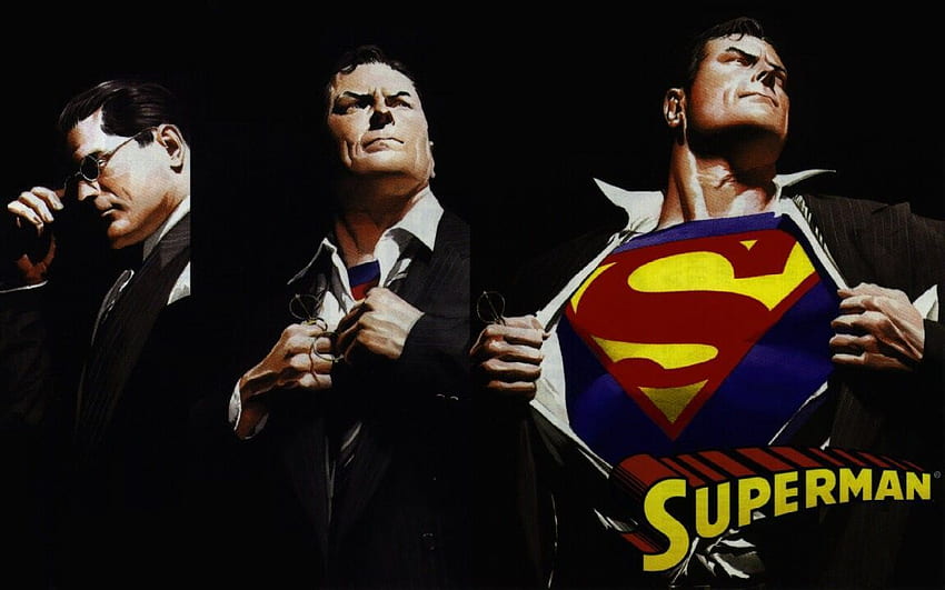 > Süpermen Alex Ross için. Çizgi film logosu, Superman , Superman sanatı, Justice League Alex Ross HD duvar kağıdı
