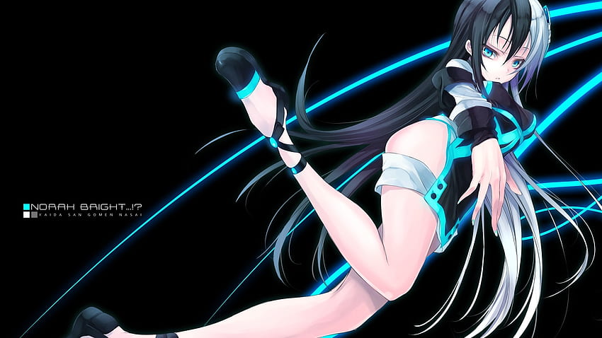 berambut cokelat hitam teks gelap mata biru rambut panjang gadis anime norah bright People , Hai Res People , Definisi Tinggi Wallpaper HD