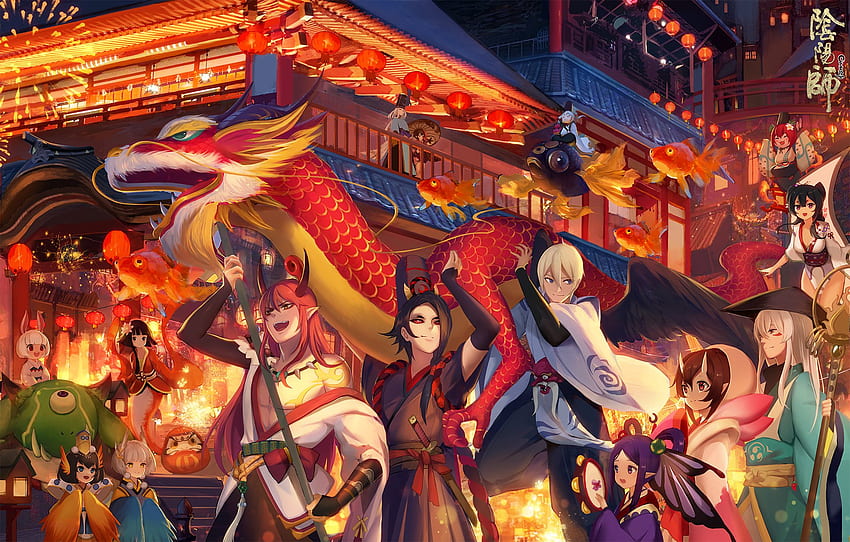 Celebración del Año Nuevo, Anime del Año Nuevo Chino fondo de pantalla