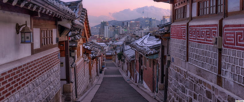 Bukchon Hanok Vilage in Seoul South Korea - Asia , Korean Winter HD wallpaper
