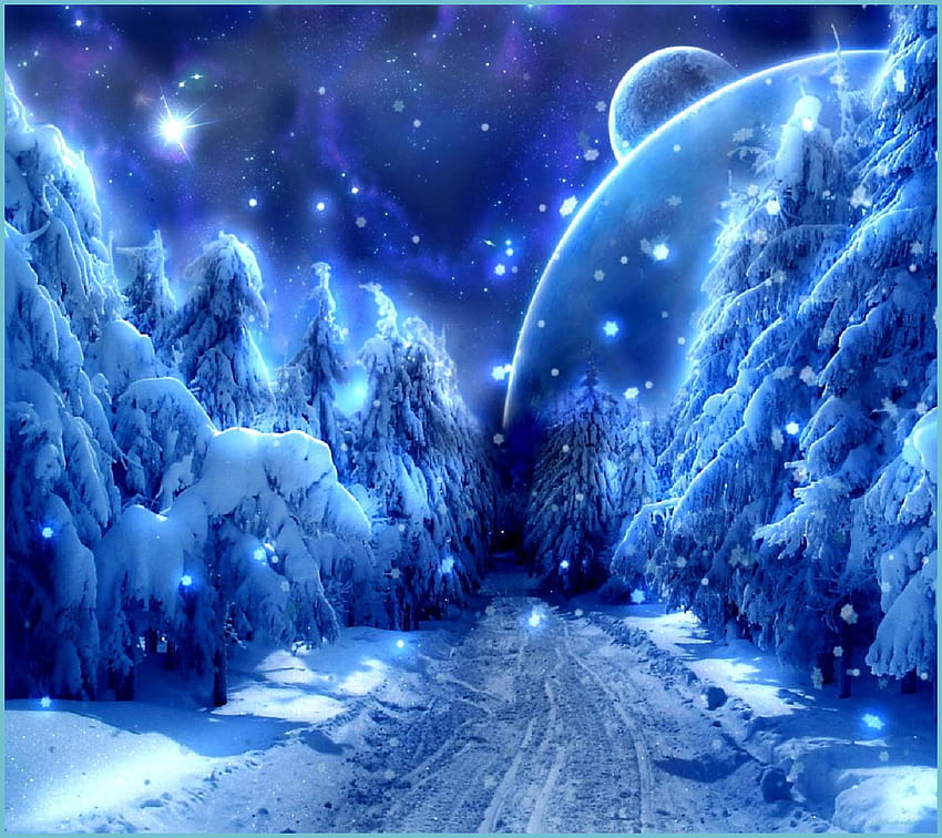 Magical Winter - Top Magical Winter Background - Beautiful Winter, Magical  Blue HD wallpaper | Pxfuel