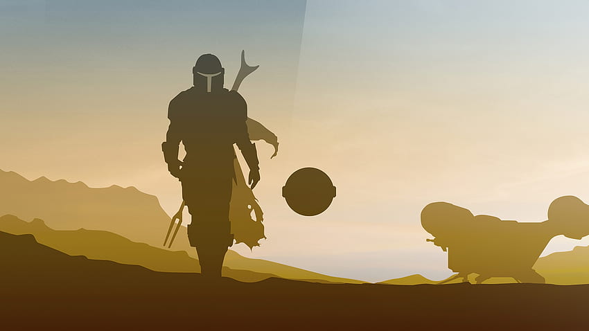 Star Wars the Mandalorian Minimalist - . The best collection of , , and HD wallpaper