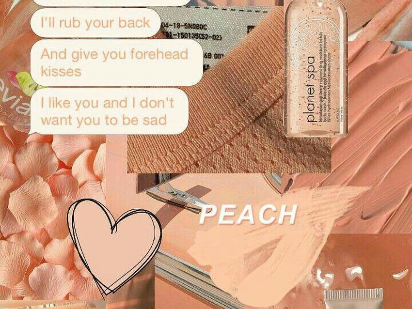 Peach Aesthetic Collage • For You, Valentines Day Collage HD wallpaper