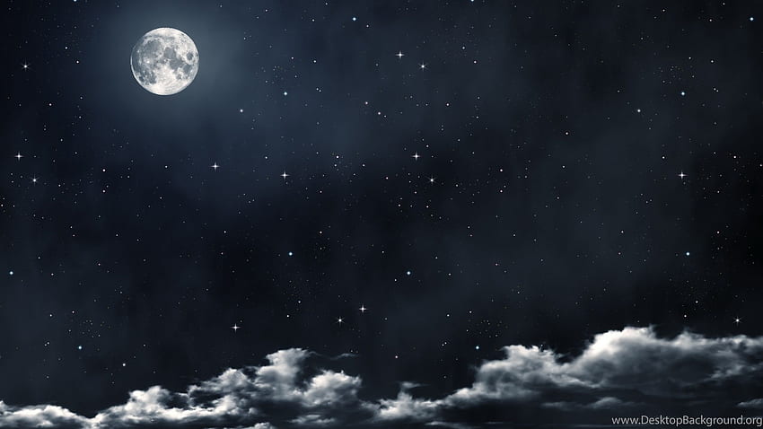美しい満月でおやすみなさい 高画質の壁紙