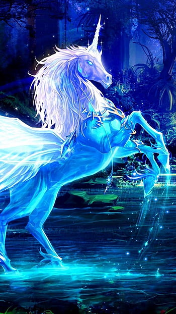 Unicorn, water, forest, night, magic, Galaxy Unicorn HD phone wallpaper |  Pxfuel