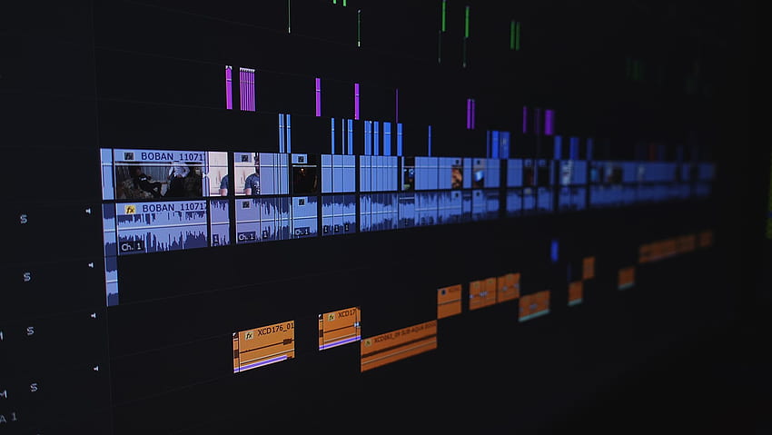 Adobe Premiere Pro timeline - the making of documentary film HD wallpaper
