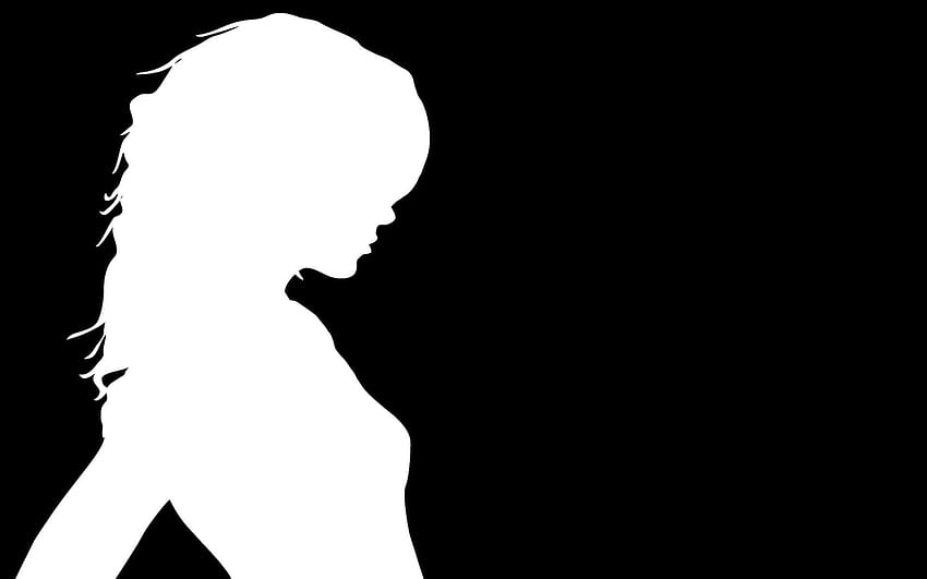 Silueta de mujer. ., , hermoso, negro, silueta de mujer abstracta fondo de pantalla