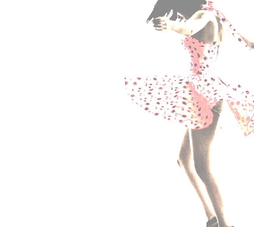 Menari, gaun merah muda, angin, bergerak, gadis Wallpaper HD
