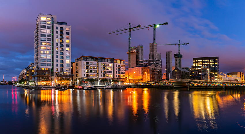 Dublin Docklands - Eylül, Dublin Şehri HD duvar kağıdı
