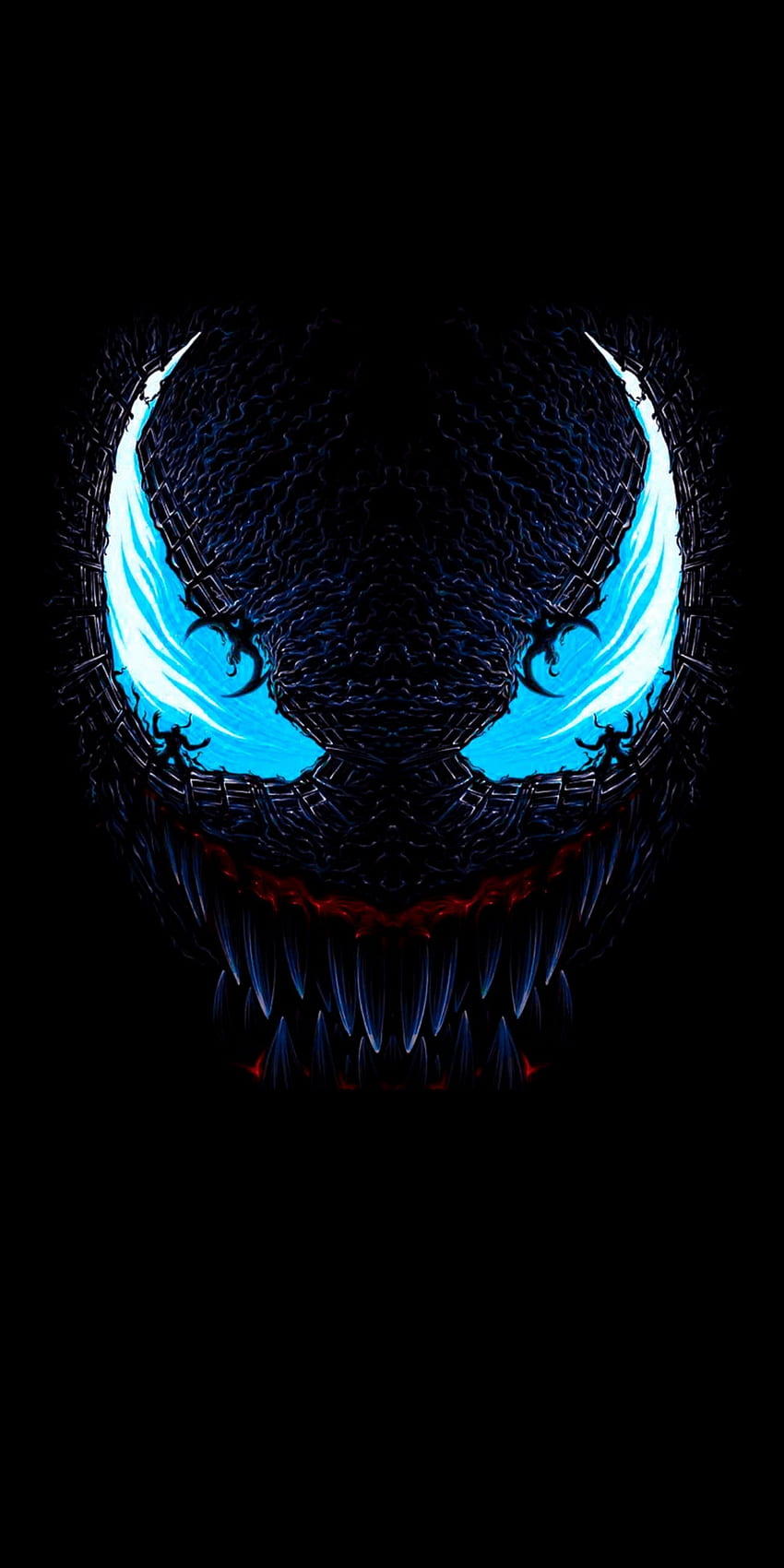 Venom, olho, azul elétrico Papel de parede de celular HD