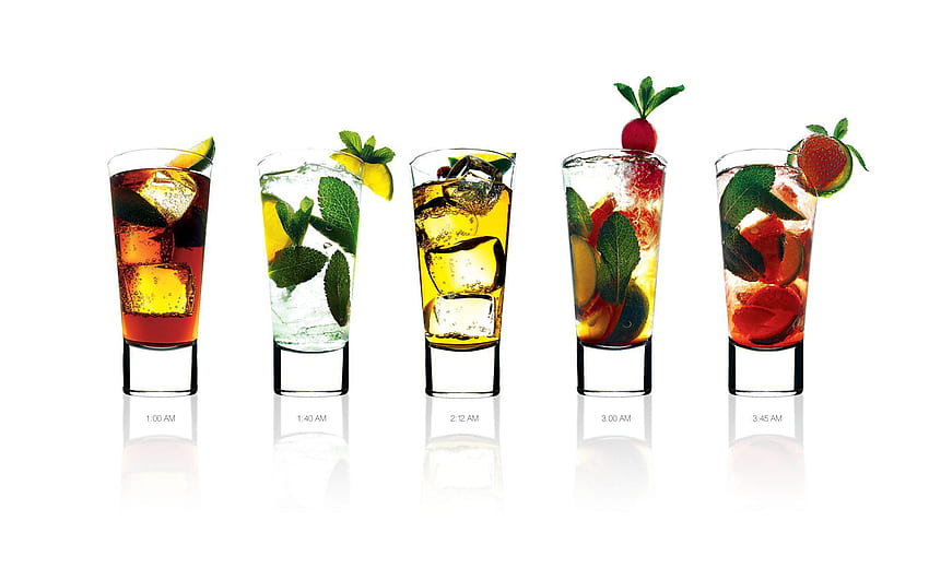 Cocktail Fruits, cocktail, résumé, 3d, fruits, boissons Fond d'écran HD