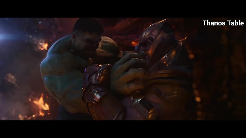 Thanos Vs Hulk Fight Scenes - Thanos Takes The Space Stone GIF HD wallpaper