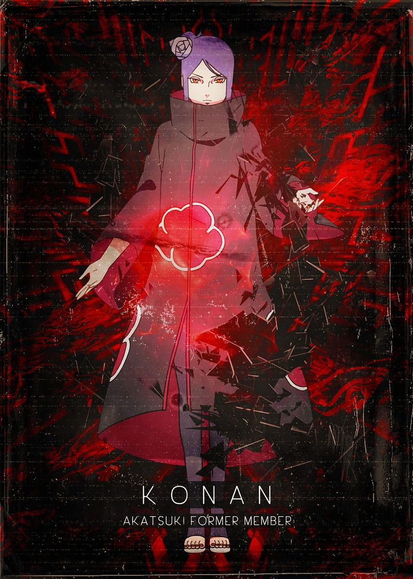 Naruto Shippuden Red Cloud Characters Akatsuki Konan HD phone wallpaper