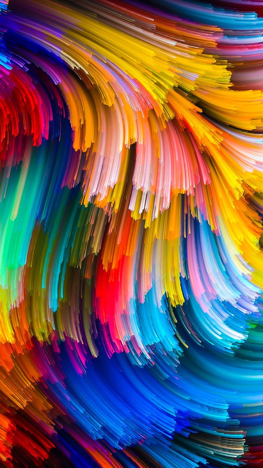 Colorful Smartphone, Yellow Paint Explosion HD phone wallpaper