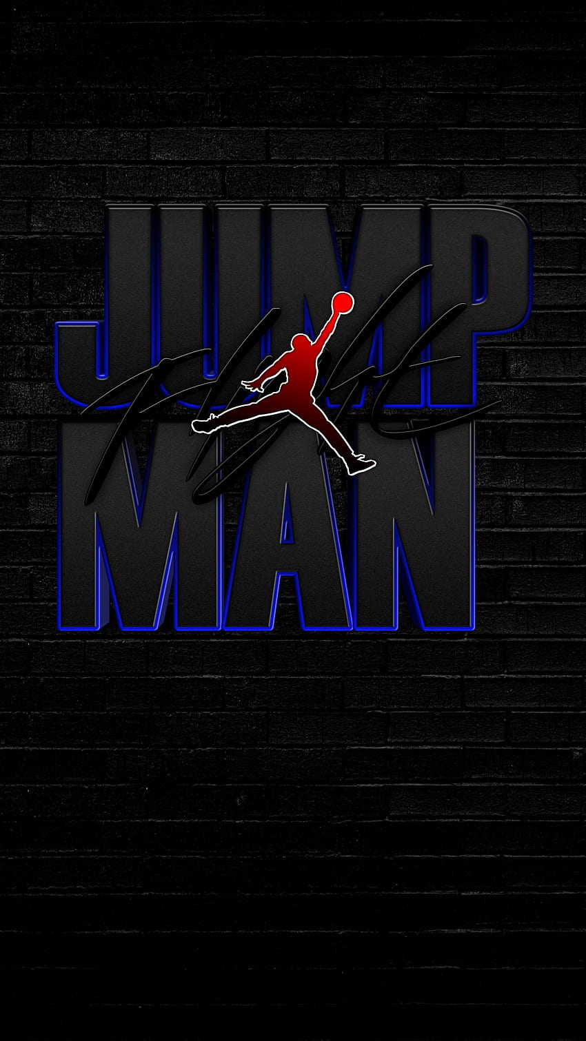 Jumpman, logo, mor HD telefon duvar kağıdı