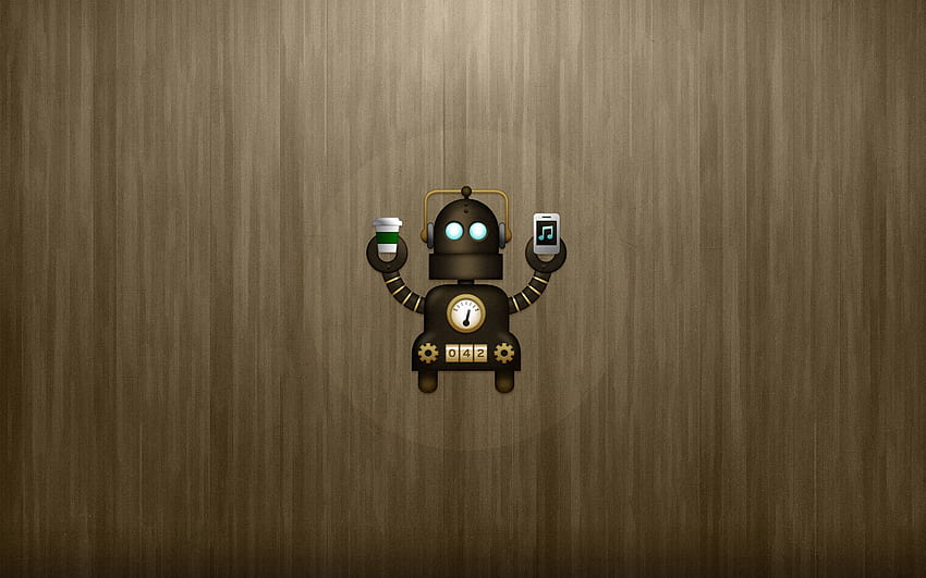 Vector, Glass, Robot, Telephone HD wallpaper
