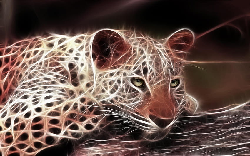 สัตว์ ศิลปะ เสือดาว วอลล์เปเปอร์ HD