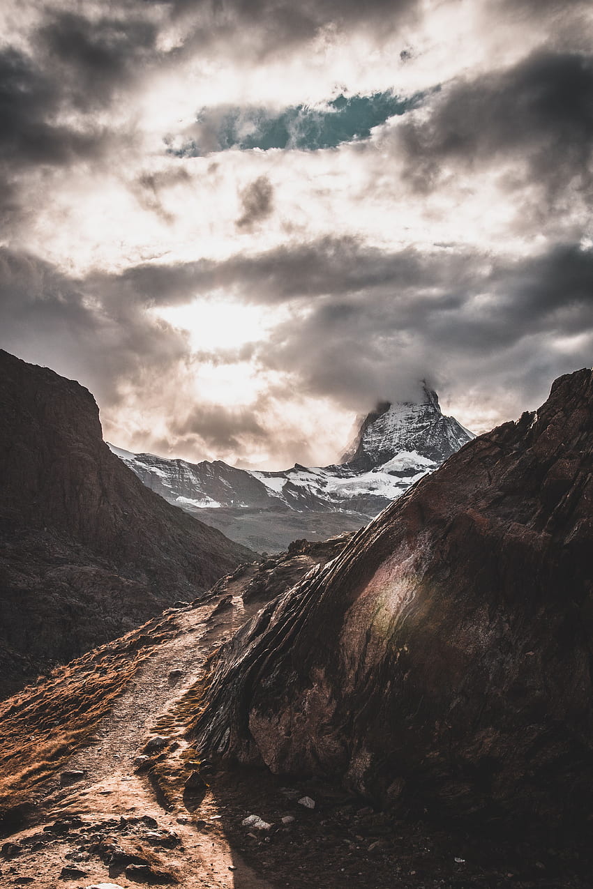 자연, 산, 구름, 스위스, 체르마트 HD 전화 배경 화면