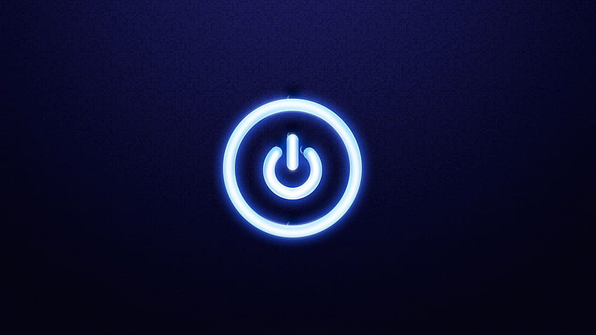 Power Buttons Blauer Hintergrund Digitale Kunst Blau Neon Dunkel - Auflösung: HD-Hintergrundbild