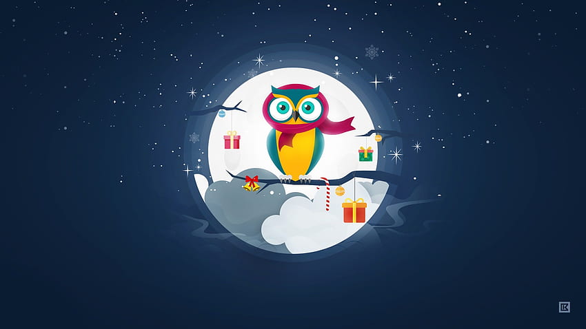 Owl Winter Gifts Christmas Minimal and Stock . Visual Cocaine, Merry Christmas Owl HD wallpaper