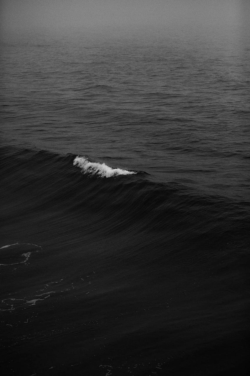 bu siyah ve beyaz, dalga, okyanus, Dalgalar Siyah ve Beyaz HD telefon duvar kağıdı
