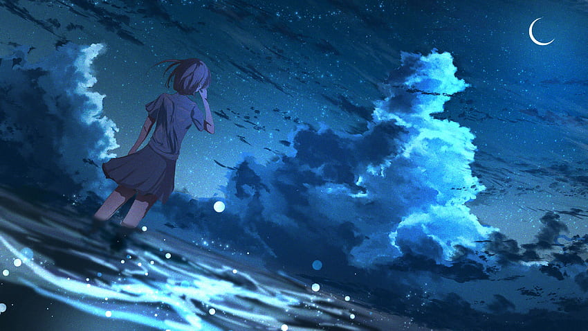 HD wallpaper: anime, Shooting Stars, star - space, astronomy, night, sky |  Wallpaper Flare