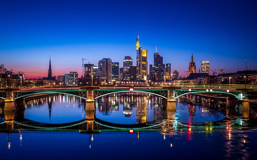 Frankfurt Niemcy, Niemcy, 2017, Frankfurt Tapeta HD