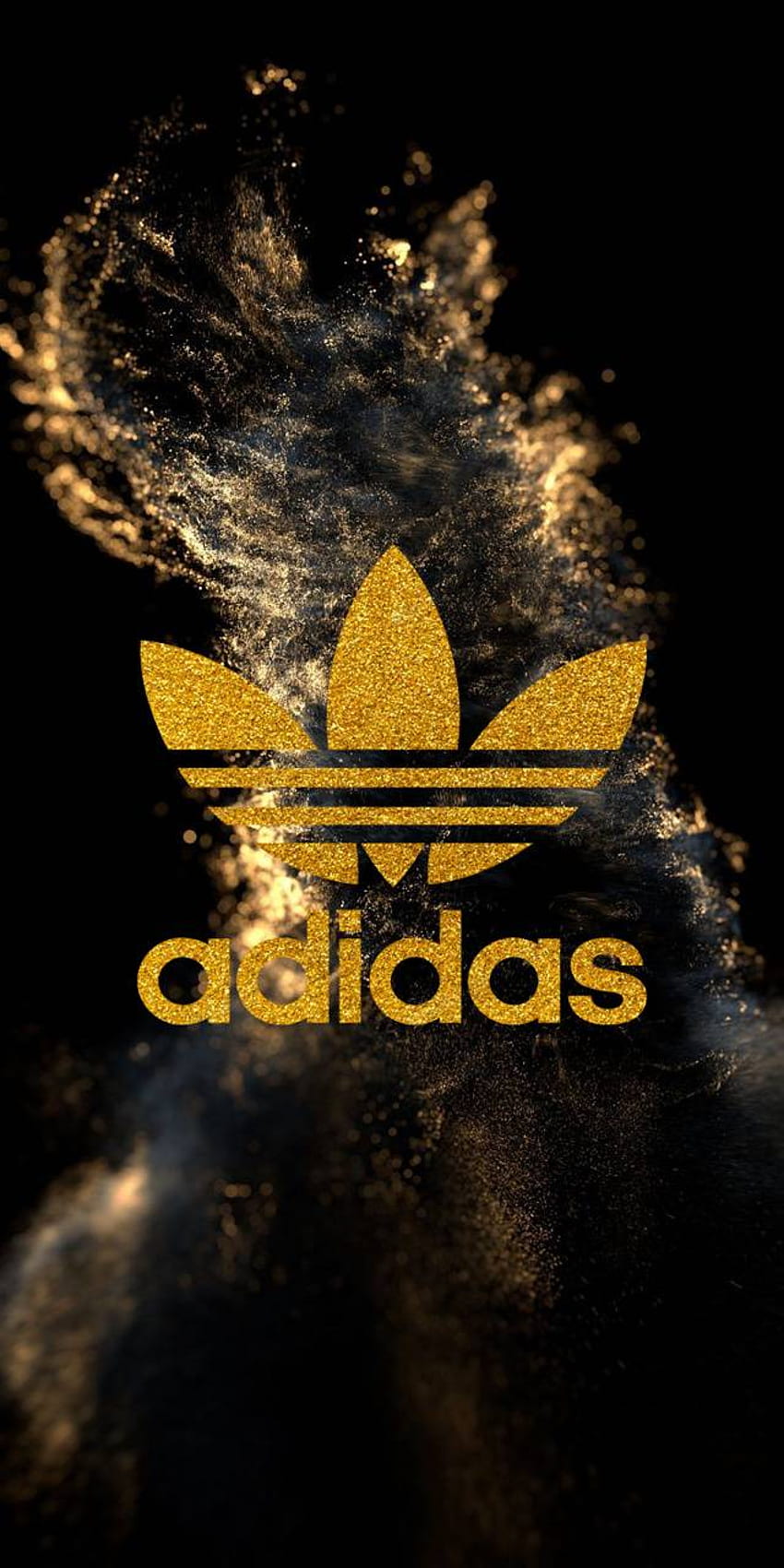 Logo Adidas dourado, Logo Adidas colorido Papel de parede de celular HD