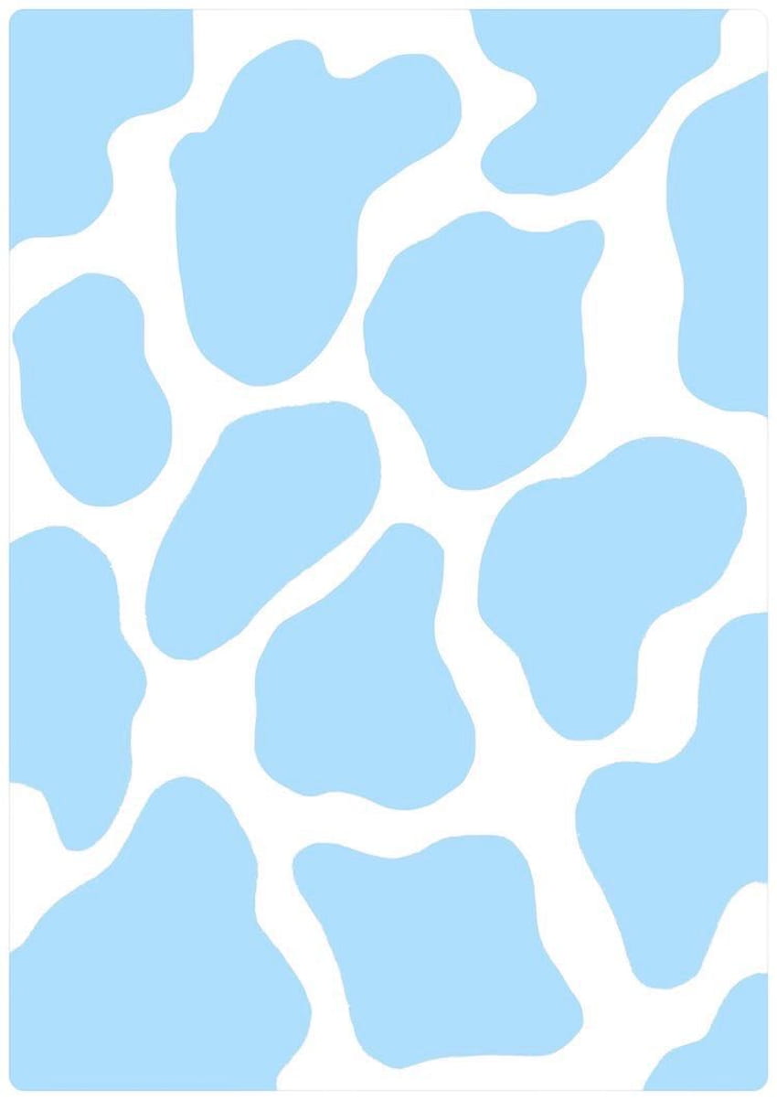 blue cow print HD phone wallpaper