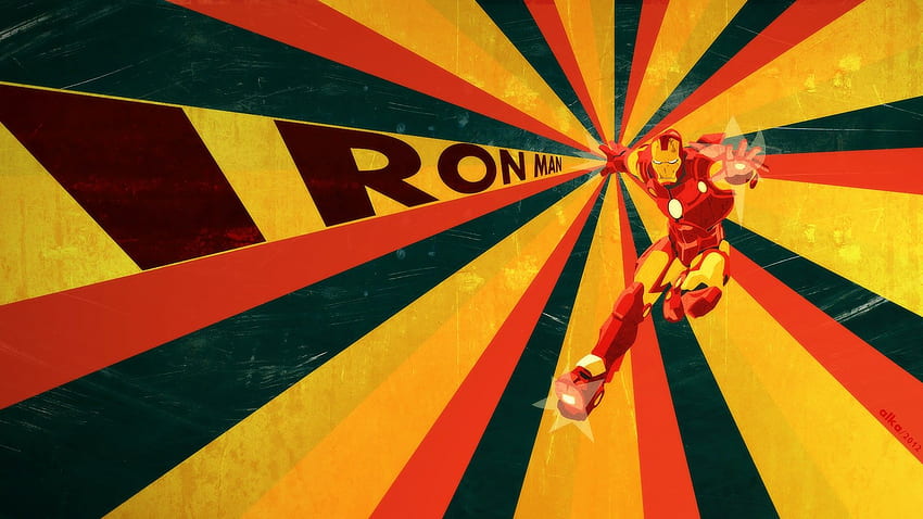 Iron Man, Marvel Vintage Tapeta HD