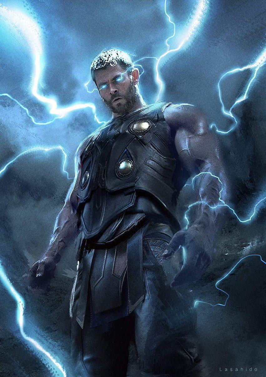 Thor Ragnarok Blitz, blaue Augen Thor Ragnarok HD-Handy-Hintergrundbild